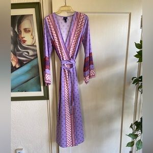 TRELISE COOPER Coop Sustainable Maxi Wrap Bell Sleeve Dress 4/6